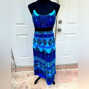 R & K Originals, Blue, Maxi Dress, Size 8